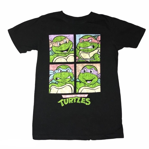 TMNT Black Graphic T Shirt Size Small 90's Retro - Picture 3 of 6